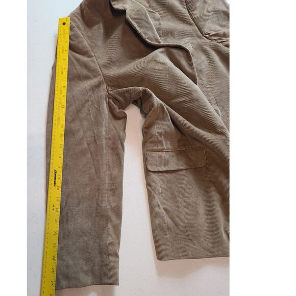 Stafford Classic Fit Tan Corduroy Sports Coat Blazer Jacket Two-Button Men's 46L - Picture 7 of 10